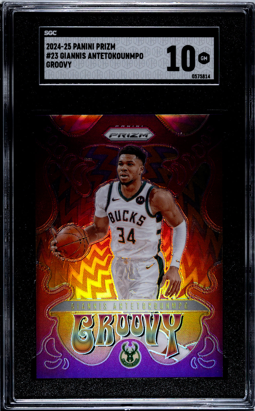 2024-25 Giannis Antetokounmpo Prizm Groovy SGC 10