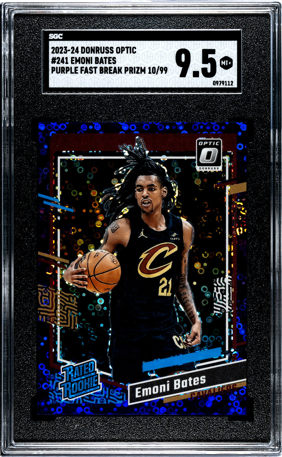 2023-24 Emoni Bates Donruss Optic SGC 9.55
