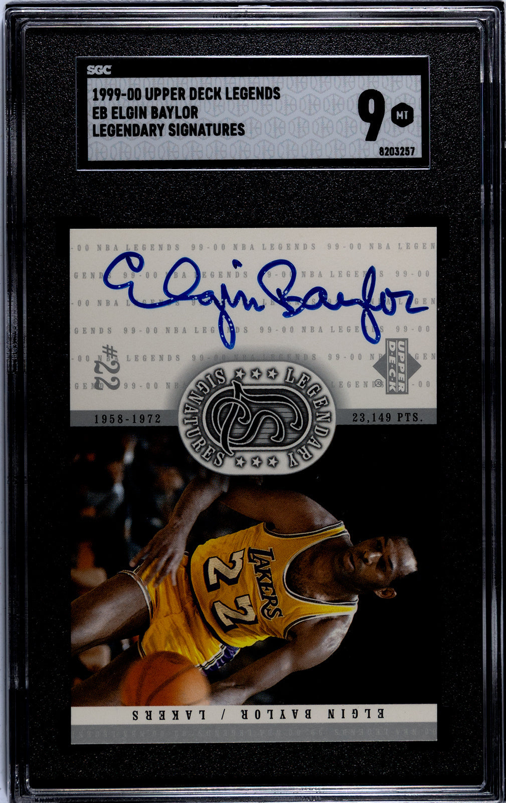 1999-00 Elgin Baylor Unknown SGC 9