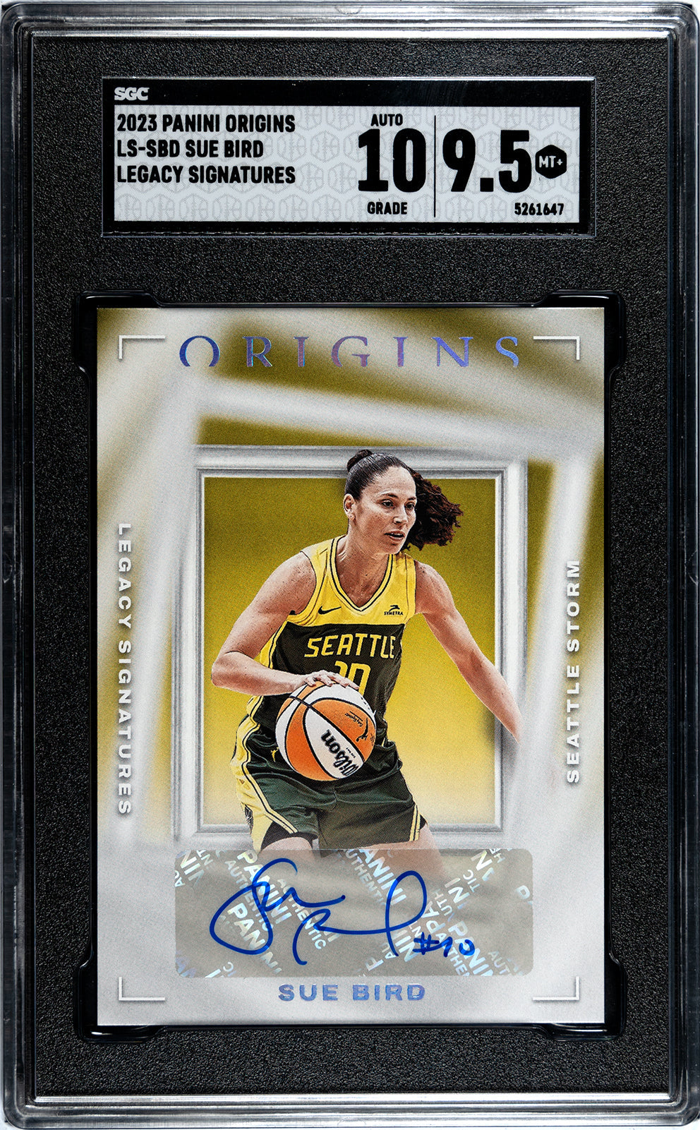 2023 Sue Bird Panini Origins WNBA LS-SBD Sue Bird Legacy Signatures SGC 9.55-Authenticuto-10