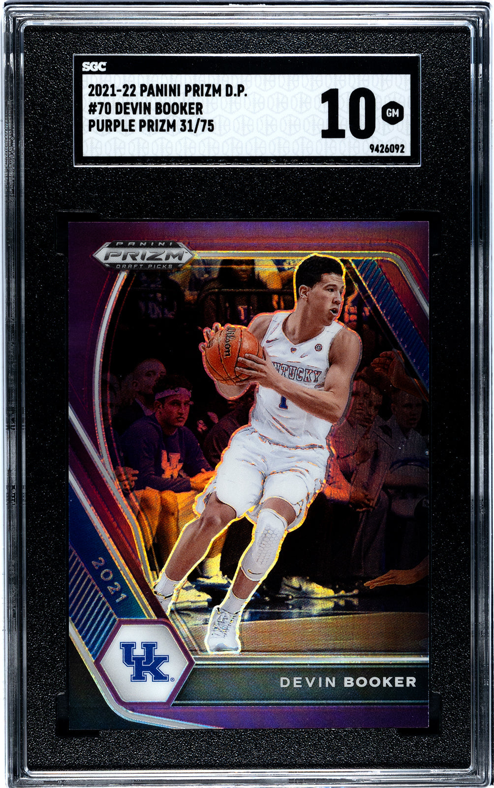 2021-22 Devin Booker Panini Prizm Draft Picks SGC 10