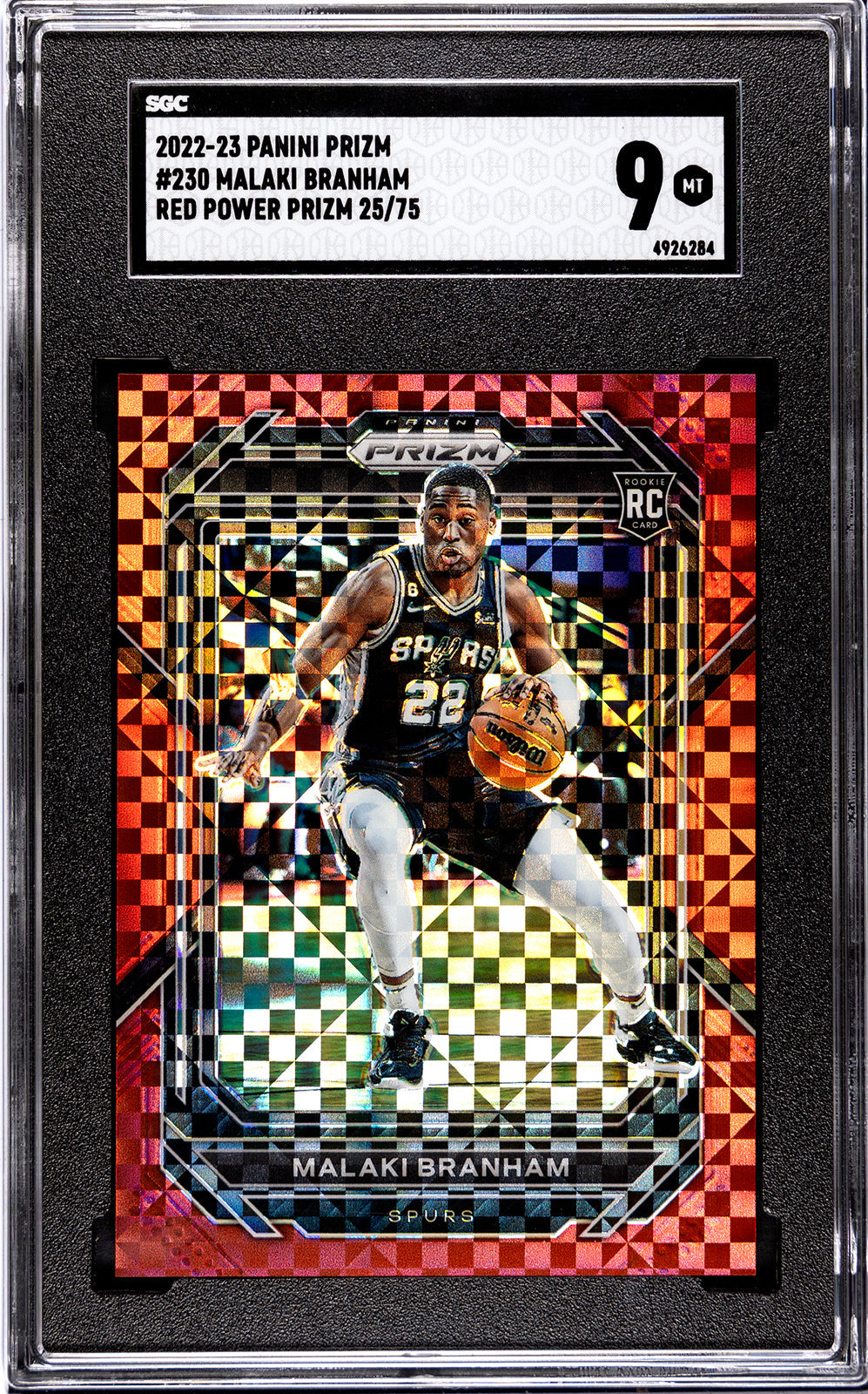 2022-23 Malaki Branham Panini Prizm SGC 9
