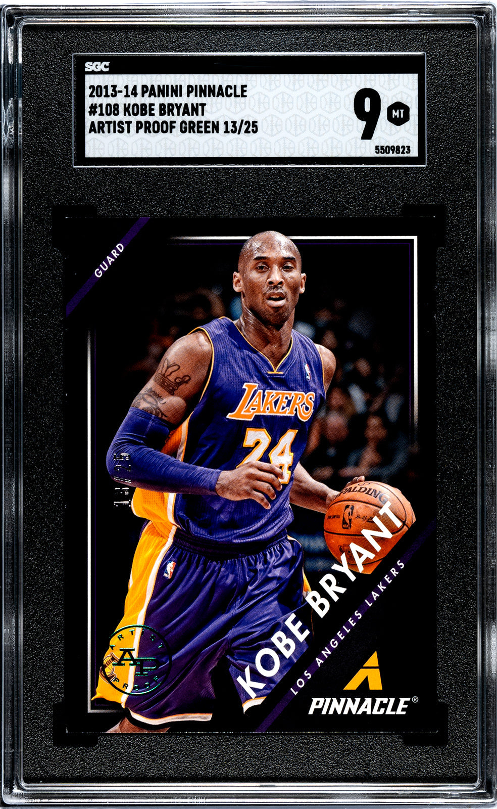 2013-14 Kobe Bryant Panini Pinnacle SGC 9 *Artist Proof Green