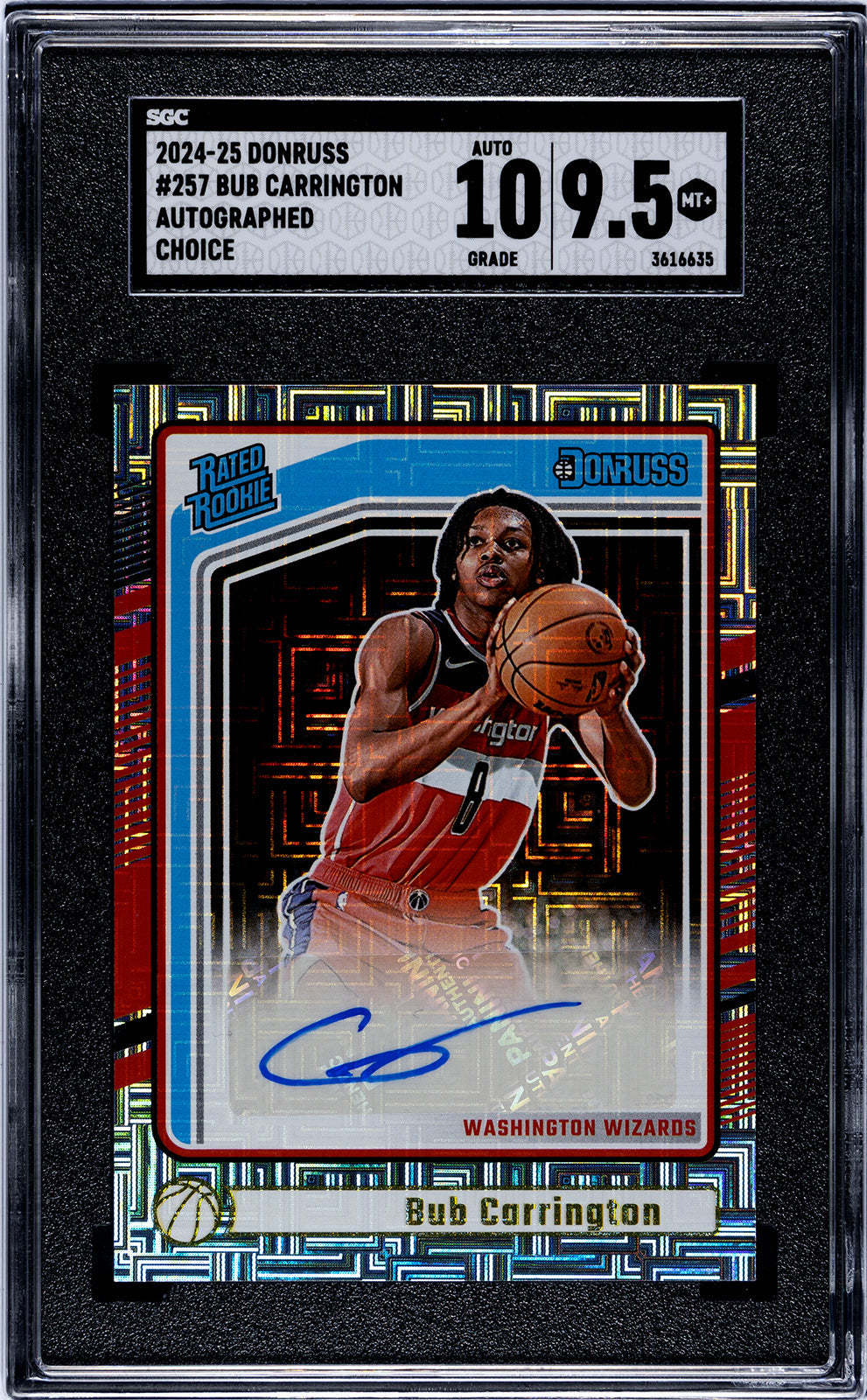 2024-25 Bub Carrington Donruss SGC 9.55-Authenticuto-10
