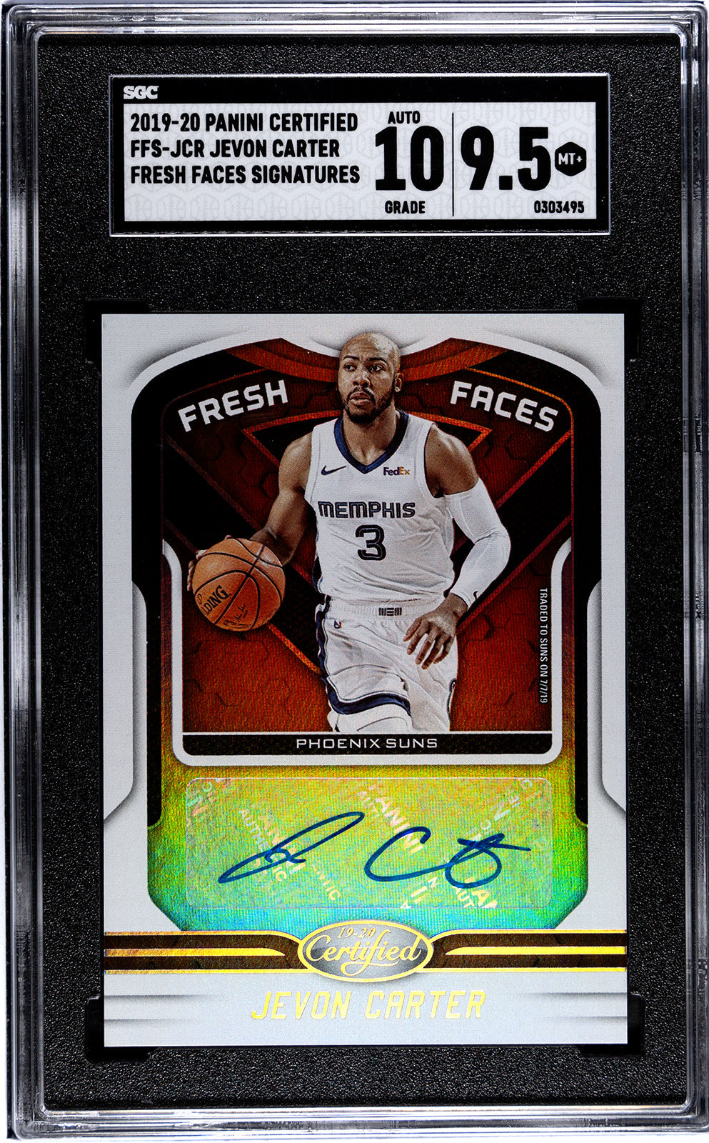 2019-20 Jevon Carter Panini Certified SGC 9.5