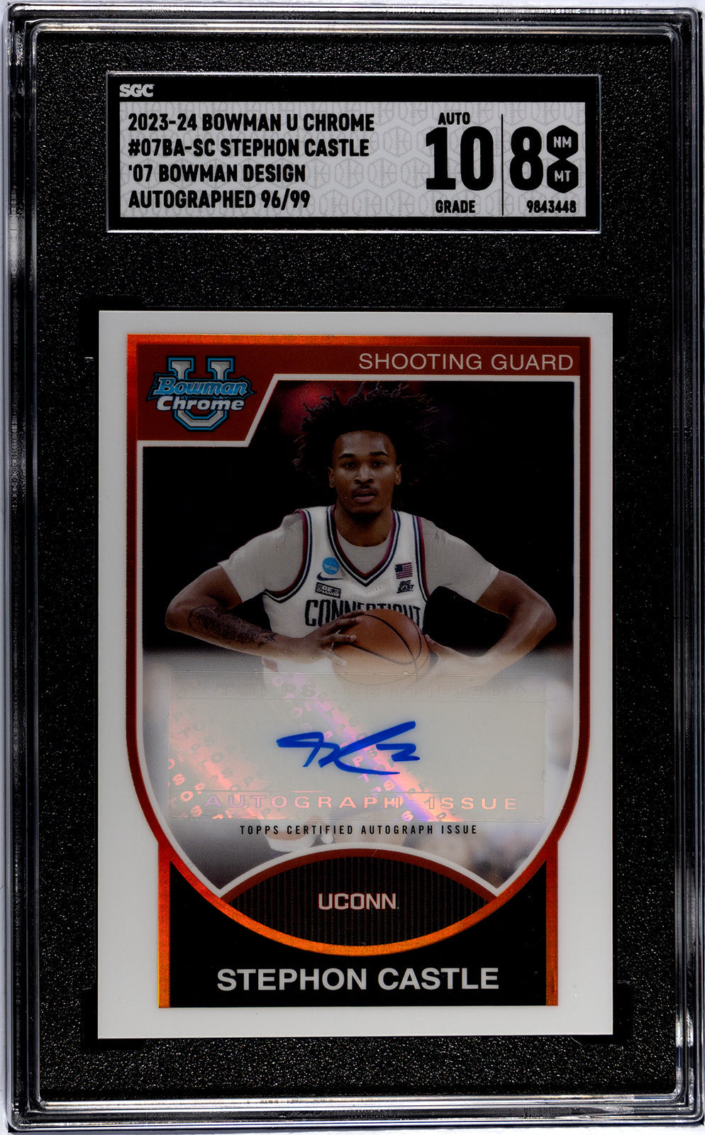 2023-24 Stephon Castle Unknown SGC 8-Authenticuto-10