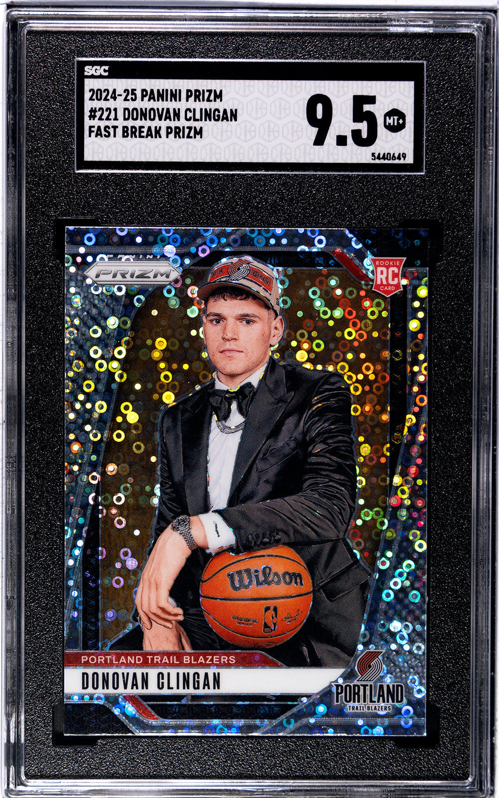 2024-25 Donovan Clingan Panini Prizm SGC 9.55