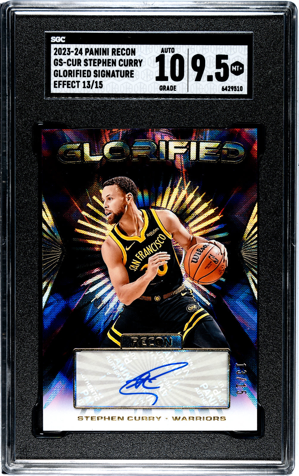 2023-24 Stephen Curry Panini Elite GG-SCG Stephen Curry Genregraphs SGC 7-Authenticuto-10