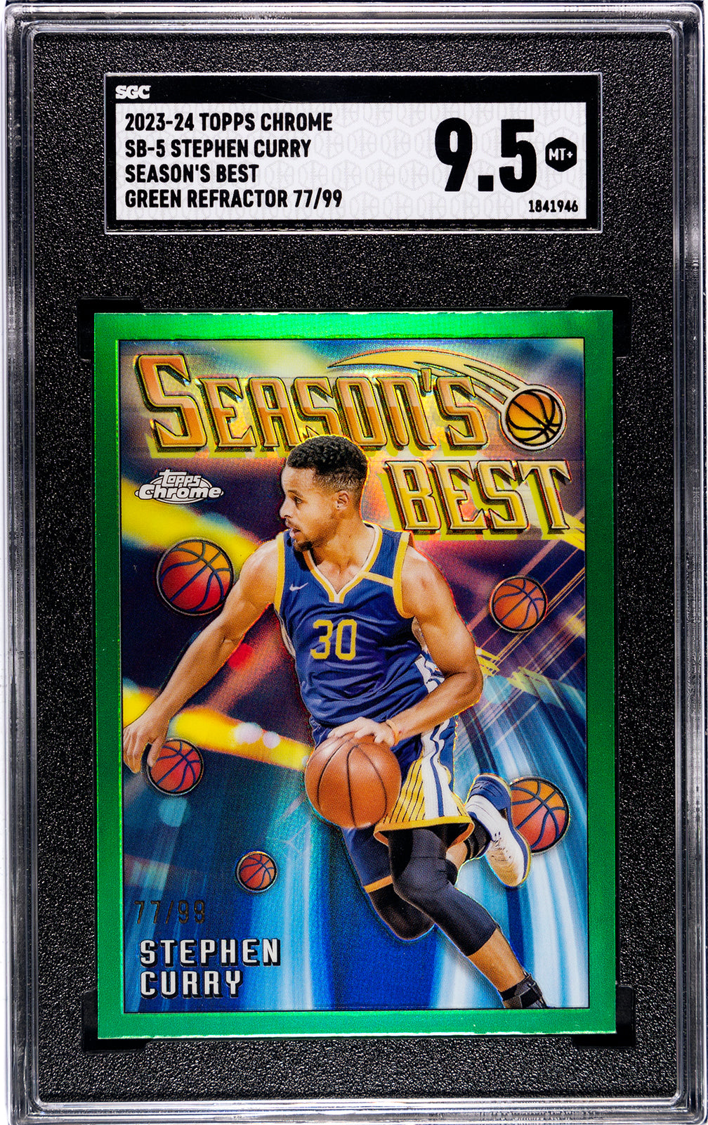 2023-24 Stephen Curry Panini Recon GS-CUR Stephen Curry Glorified Signature Effect SGC 9.55-Authenticuto-10