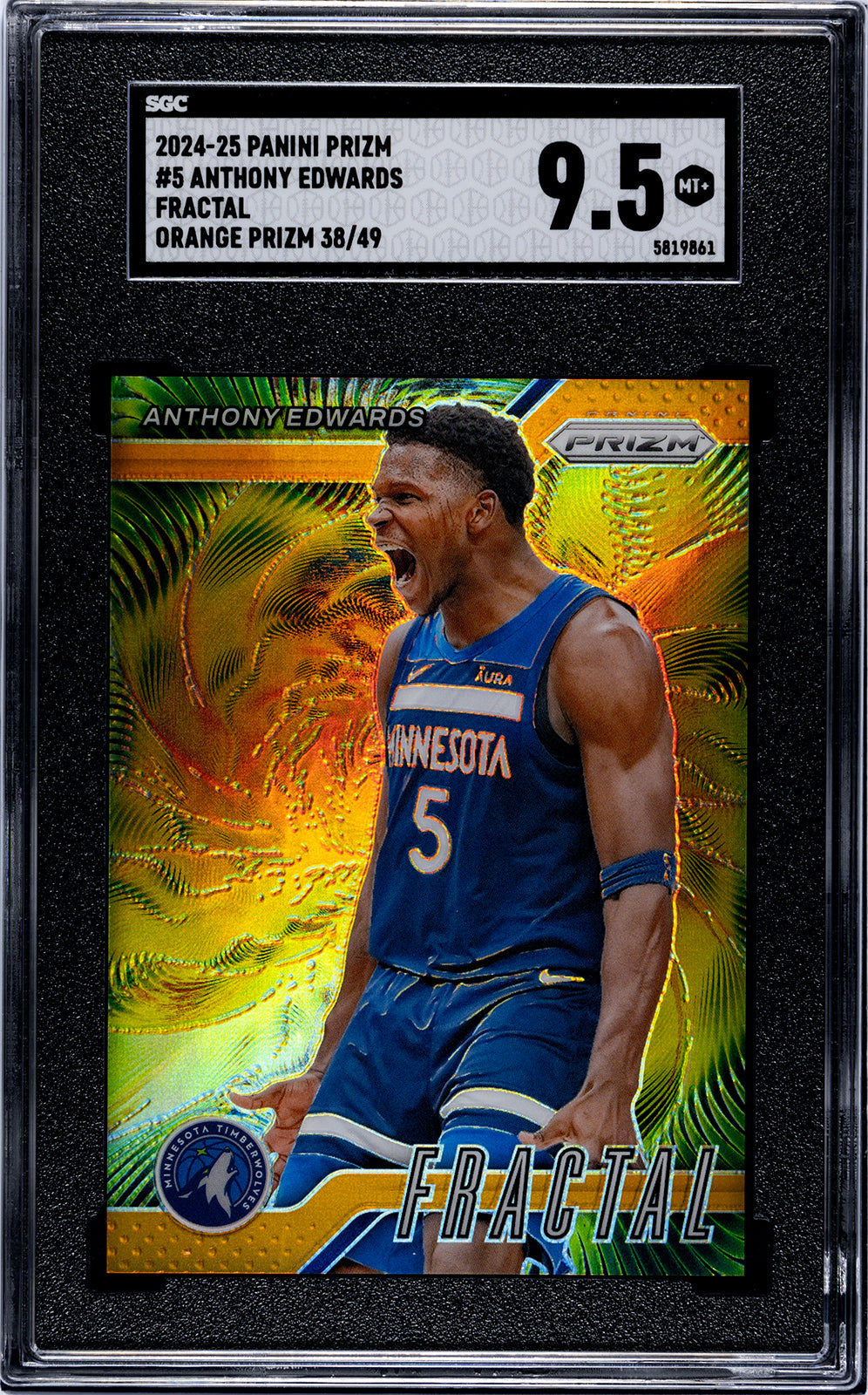 2024-25 Anthony Edwards Panini Prizm - SGC 9pt5