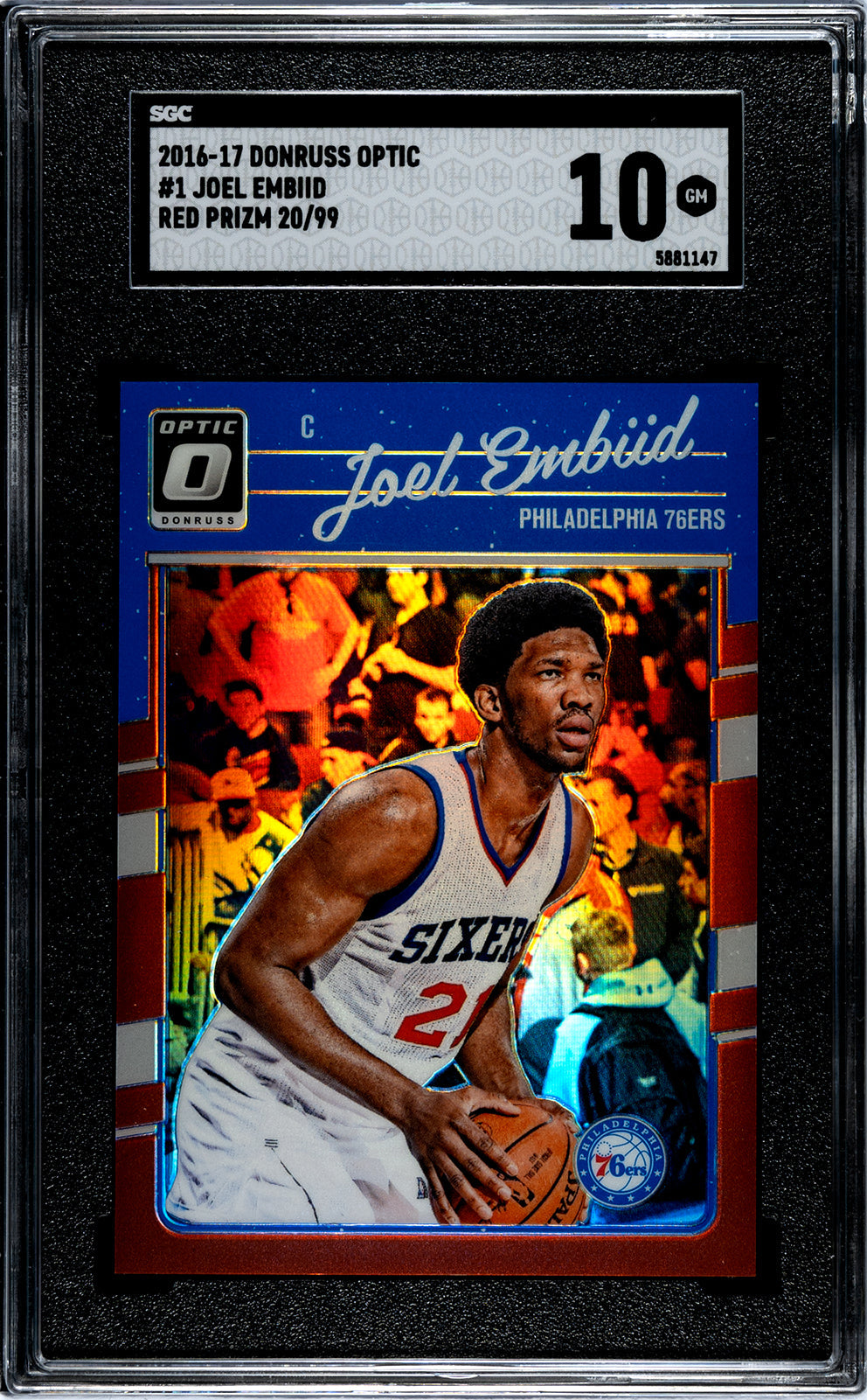 2016-17 Embiid Donruss Optic - SGC 10