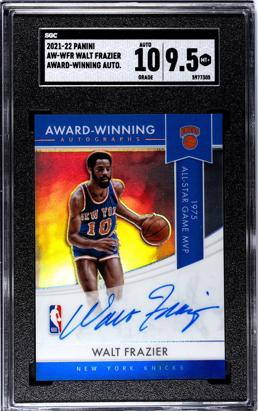2021-22 Walt Frazier Panini AW WFR - SGC 9pt5-Auto-10