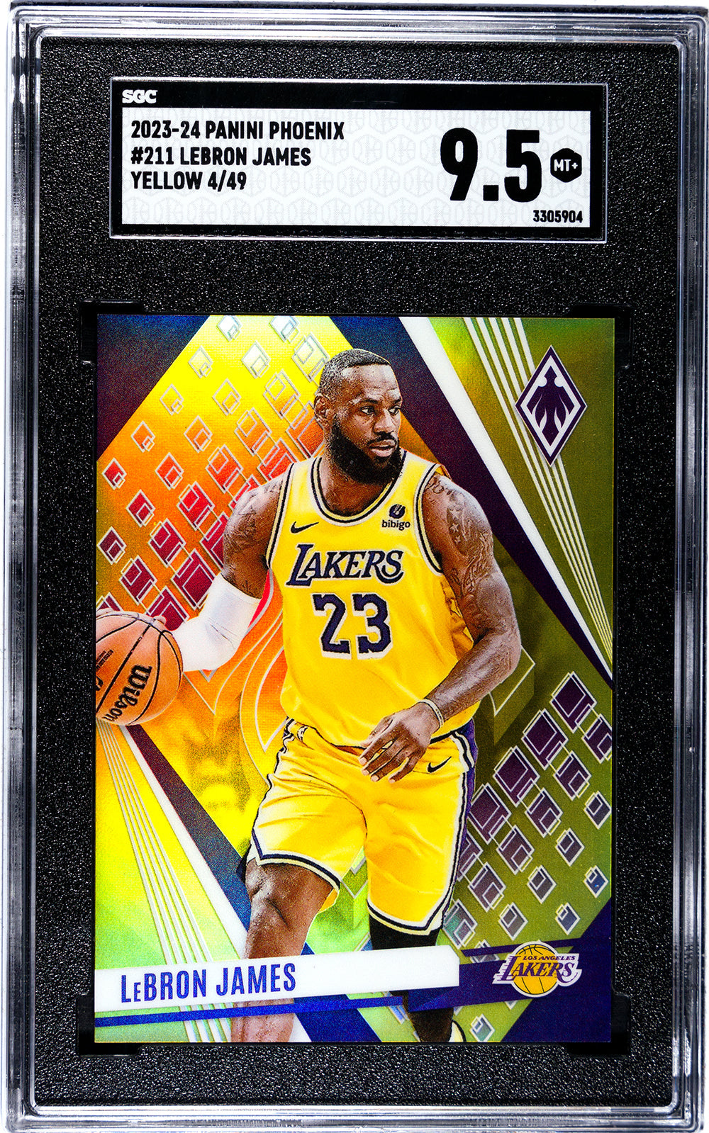 james_lebron_2023-24_panini_phoenix_211_lebron_james_yellow_4-49_sgc-grade-9pt5_auth-3305904