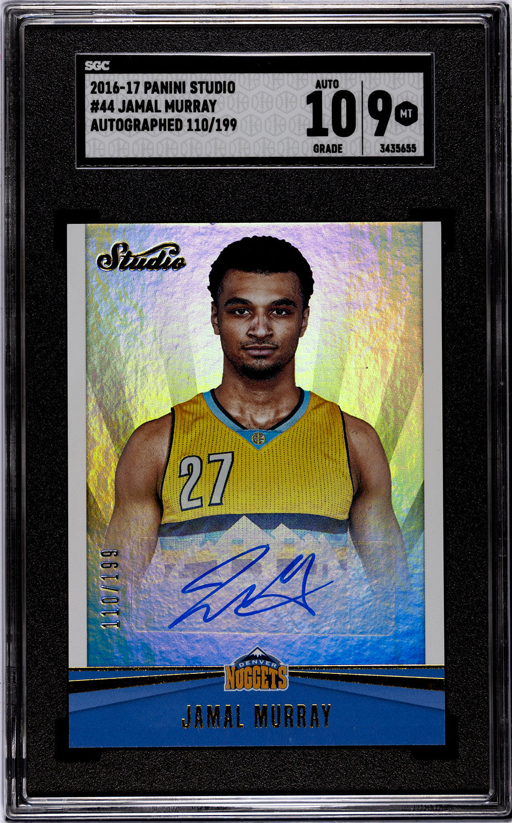 2016-17 Murray Panini Studio - SGC 9-Auto-10
