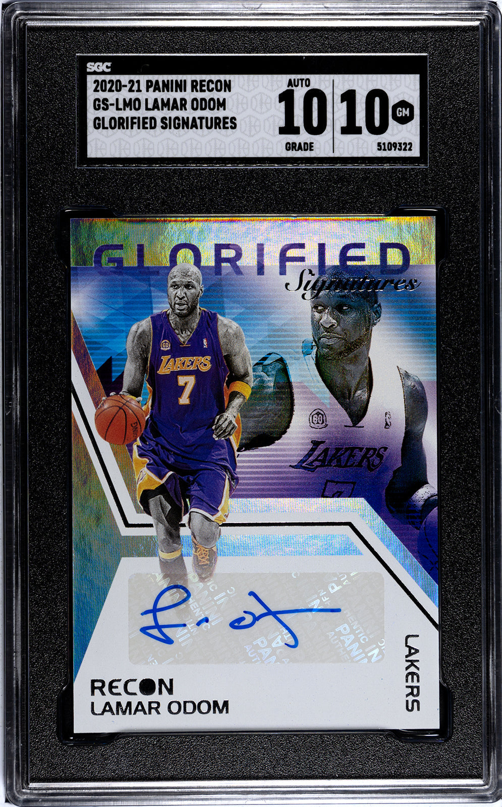 2020-21 Odom Panini Recon - SGC 10-Auto-10