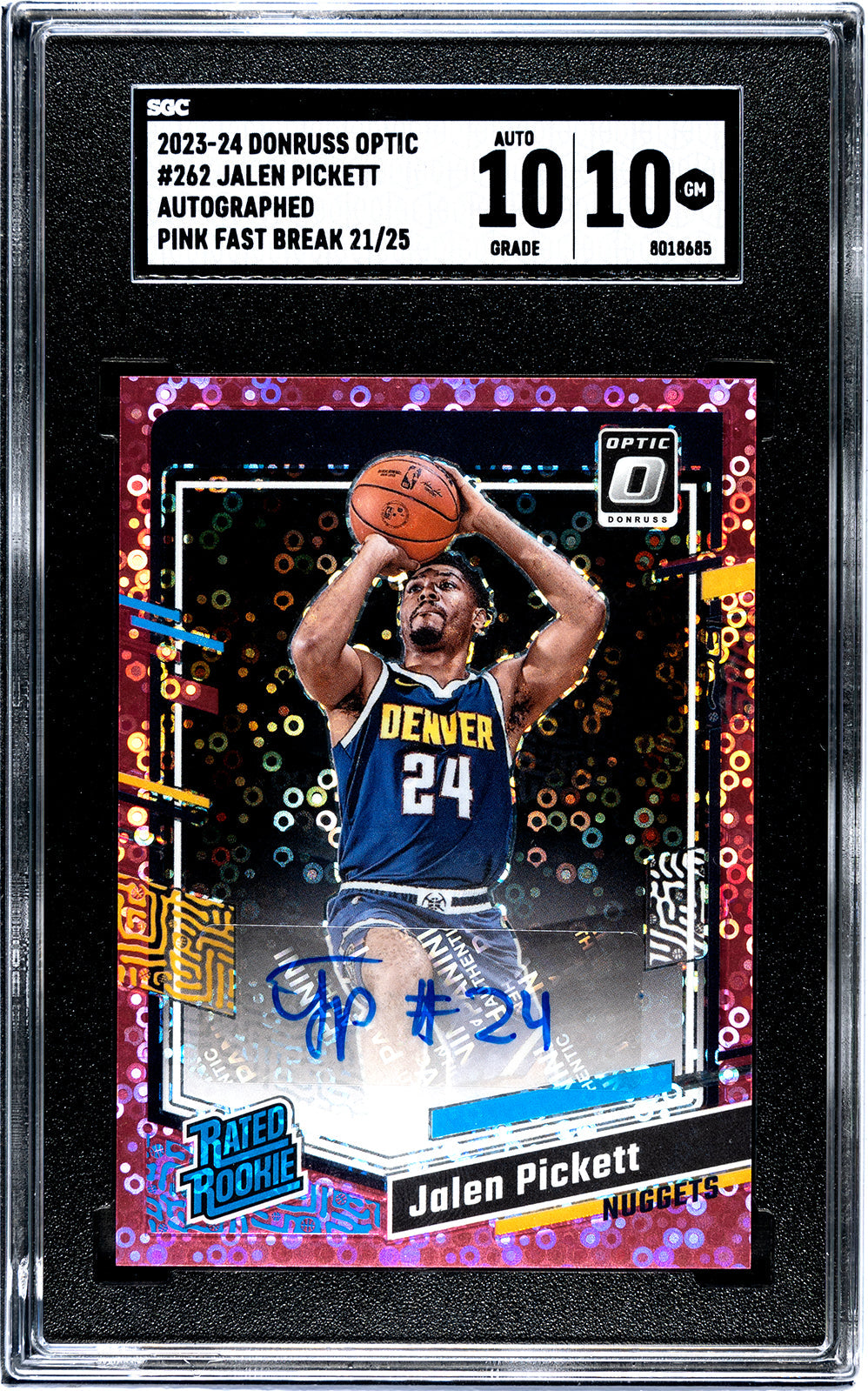 2023-24 Pickett Donruss Optic - SGC 10-Auto-10
