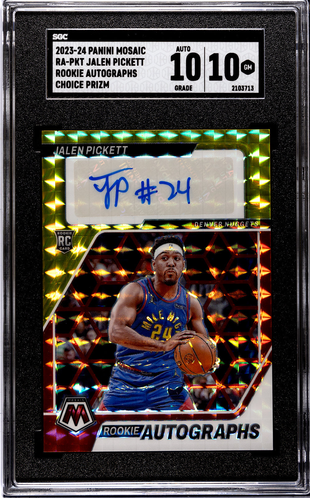 2023-24 Pickett Panini Mosaic - SGC 10-Auto-10