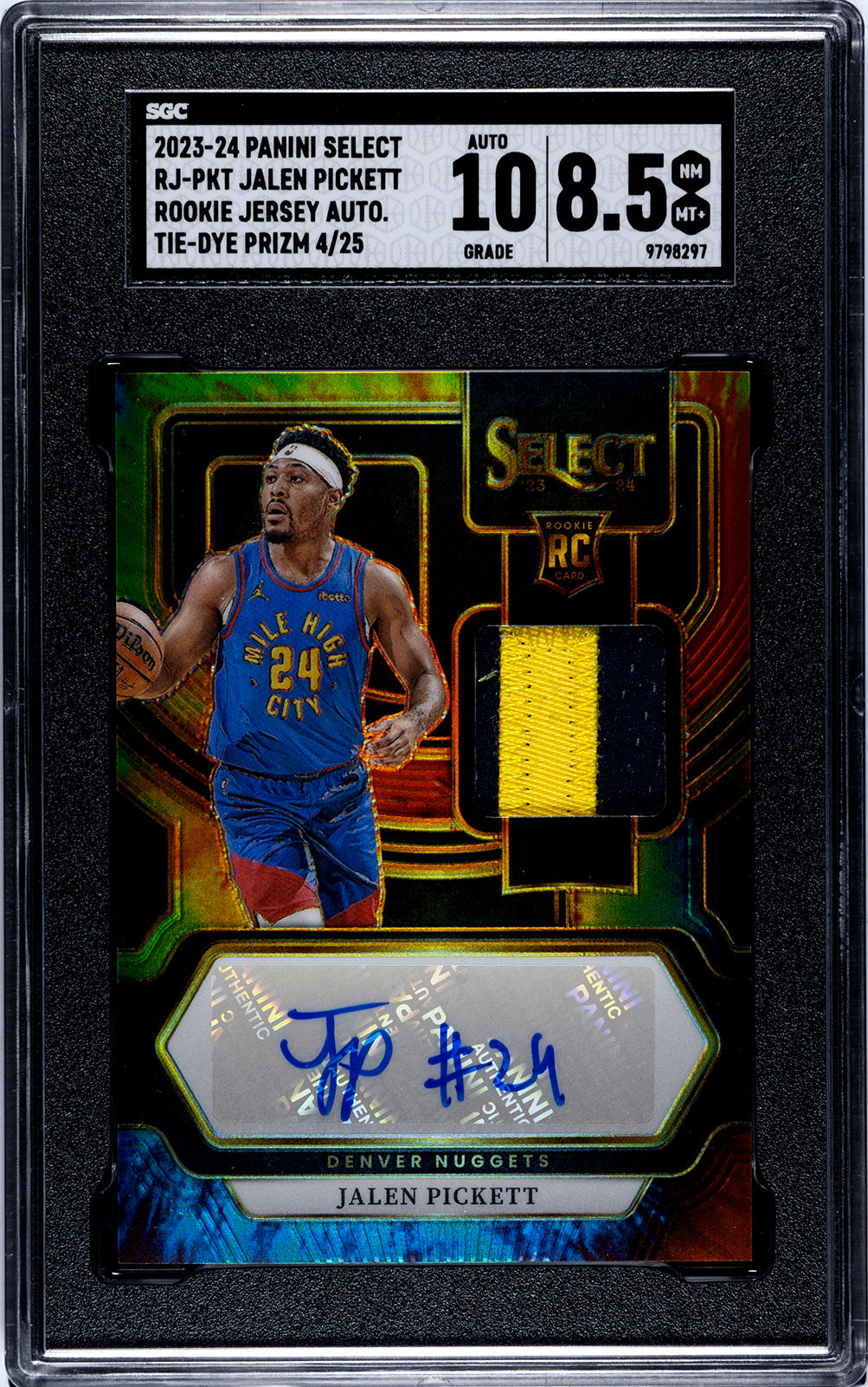 2023-24 Pickett Panini Select - SGC 8pt5-Auto-10