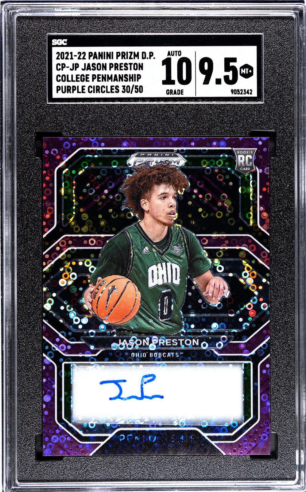 2021-22 Preston Panini Prizm - SGC 9pt5-Auto-10
