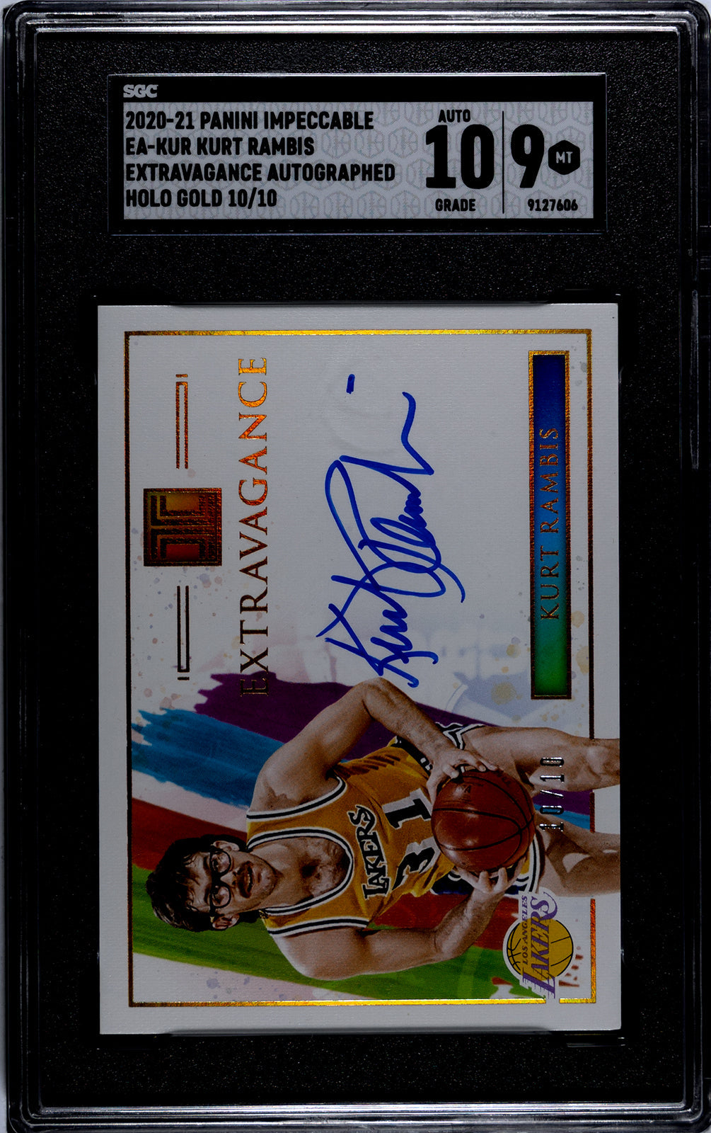 2020-21 Rambis Panini Impeccable - SGC 9-Auto-10