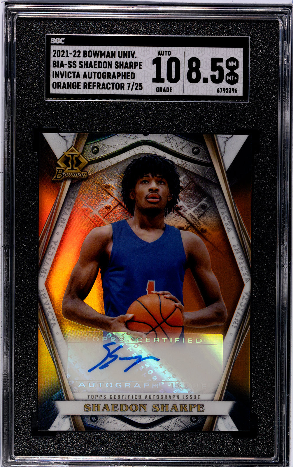 2021-22 Sharpe Bowman Univ - SGC 8pt5-Auto-10