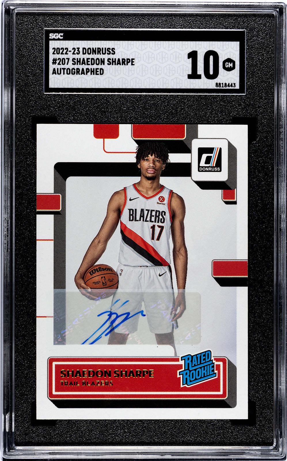 2022-23 Sharpe Donruss 207 - SGC 10