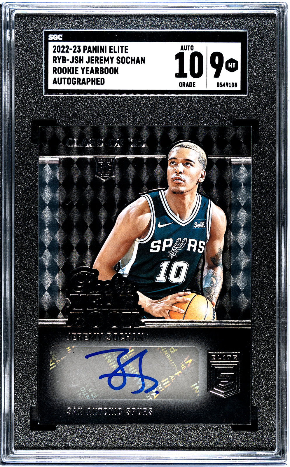 2022-23 Sochan Panini Elite - SGC 9-Auto-10