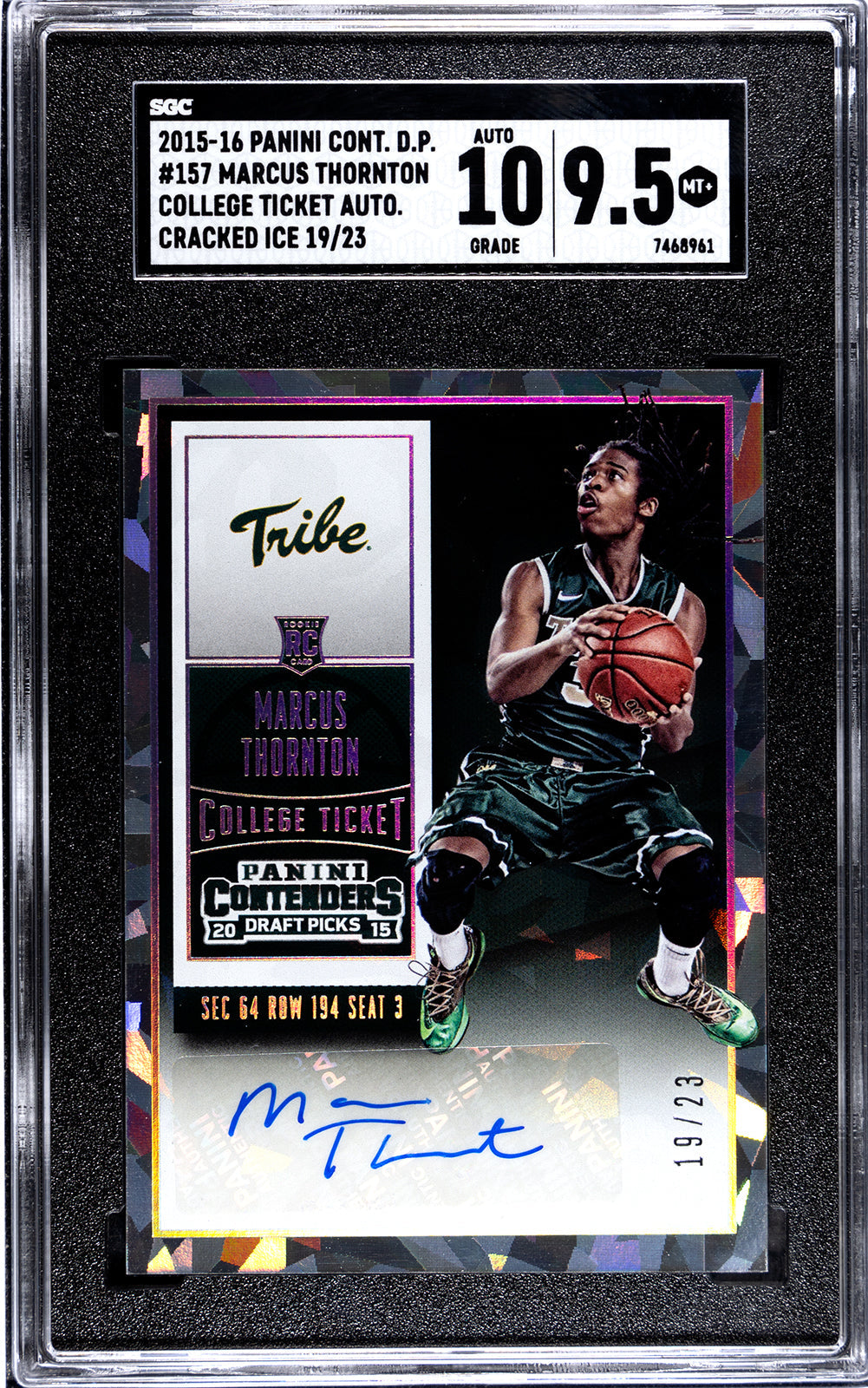 2015-16 Thornton Panini Contenders - SGC 9pt5-Auto-10