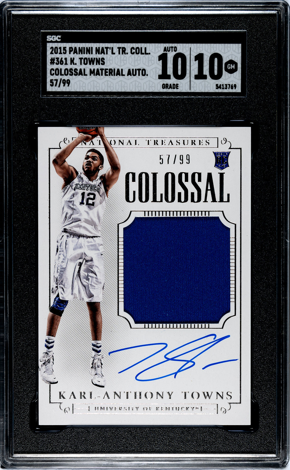 2015 Towns Panini National - SGC 10-Auto-10