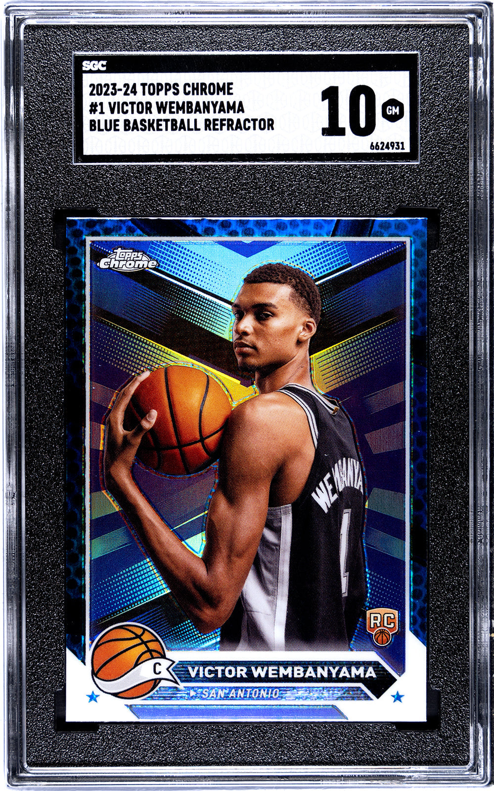 2023-24 Wembanyama Topps Chrome blue - SGC 10