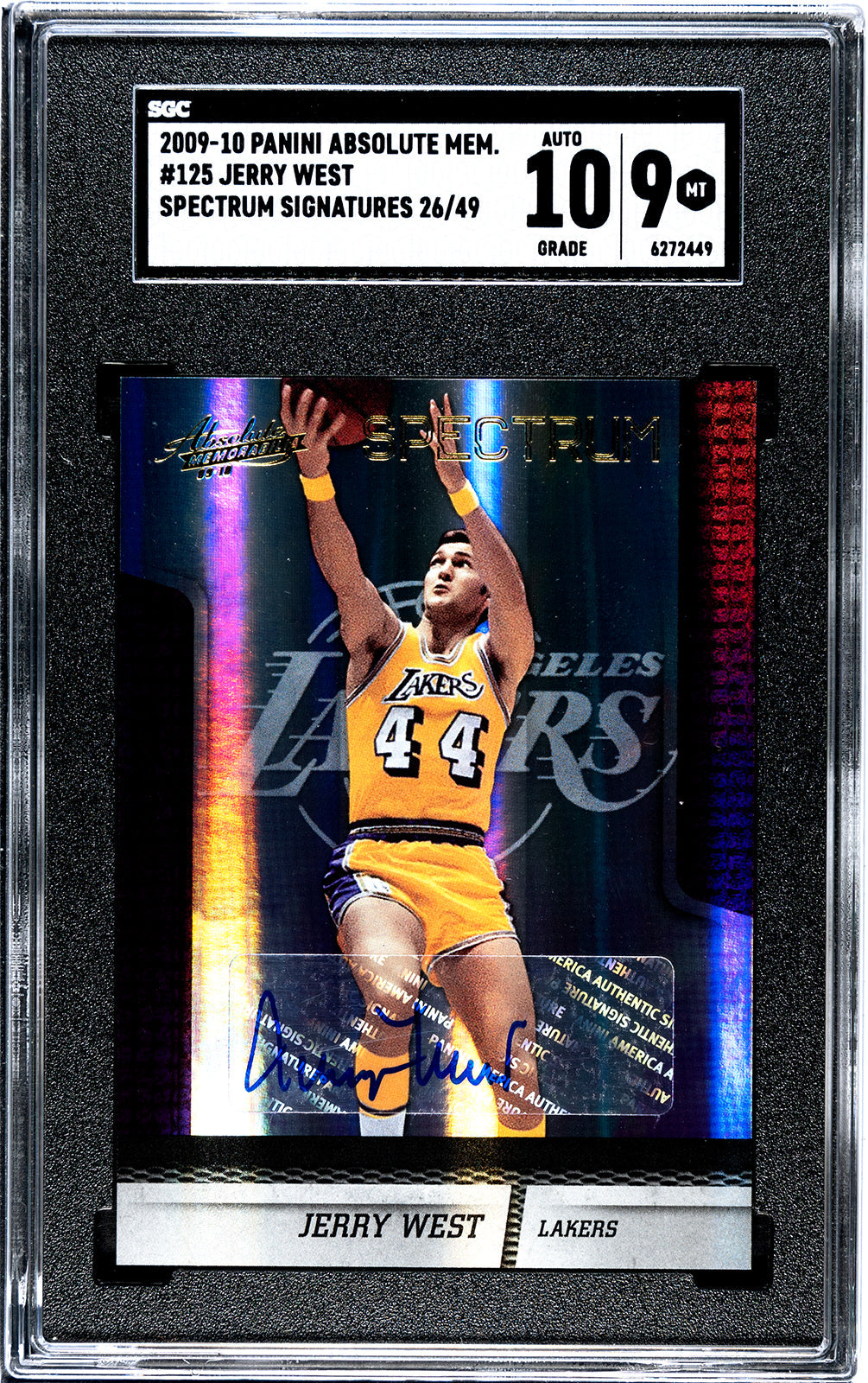 2009-10 West Panini Absolute - SGC 9-Auto-10