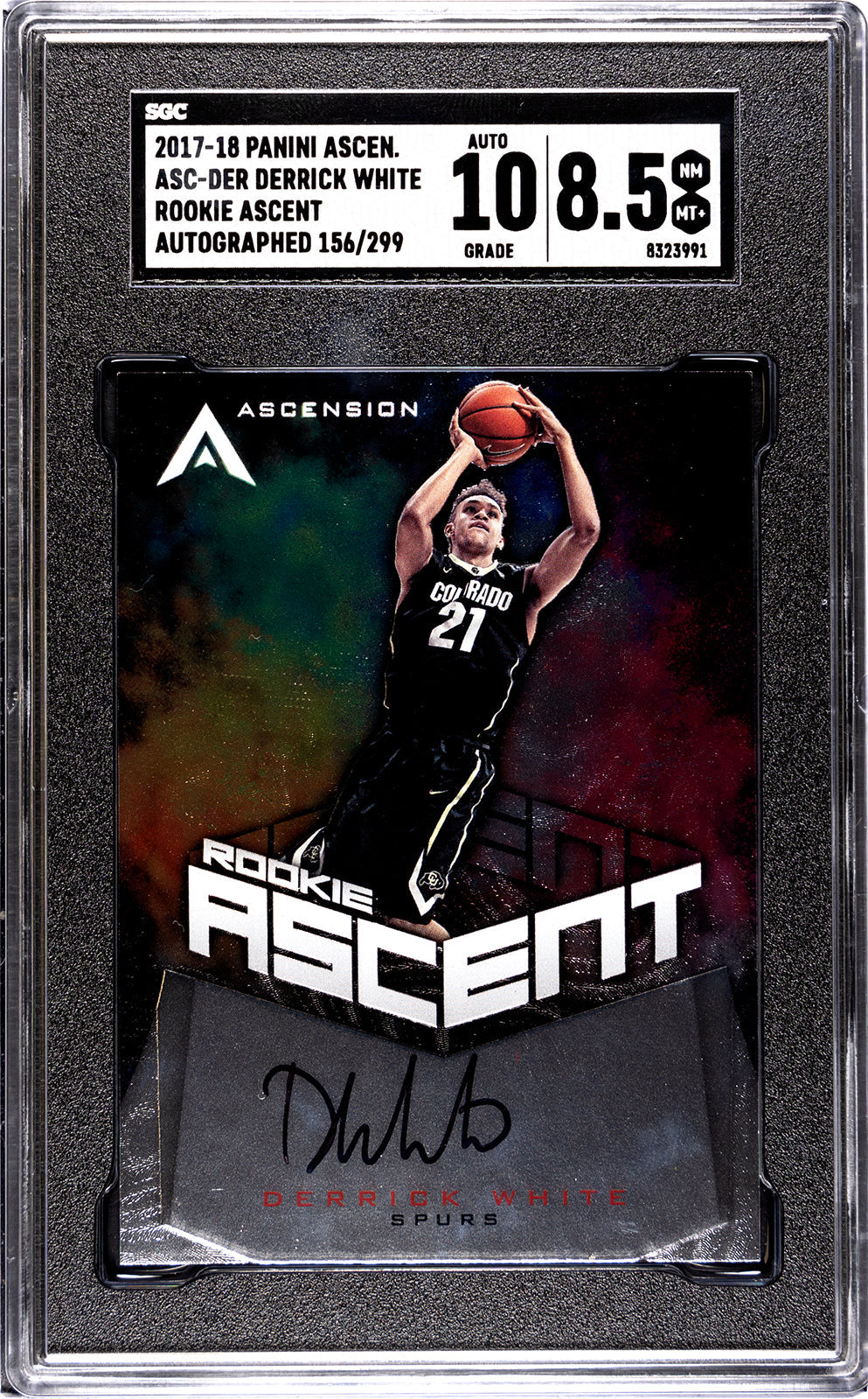 2017-18 White Panini Ascen - SGC 8pt5-Auto-10