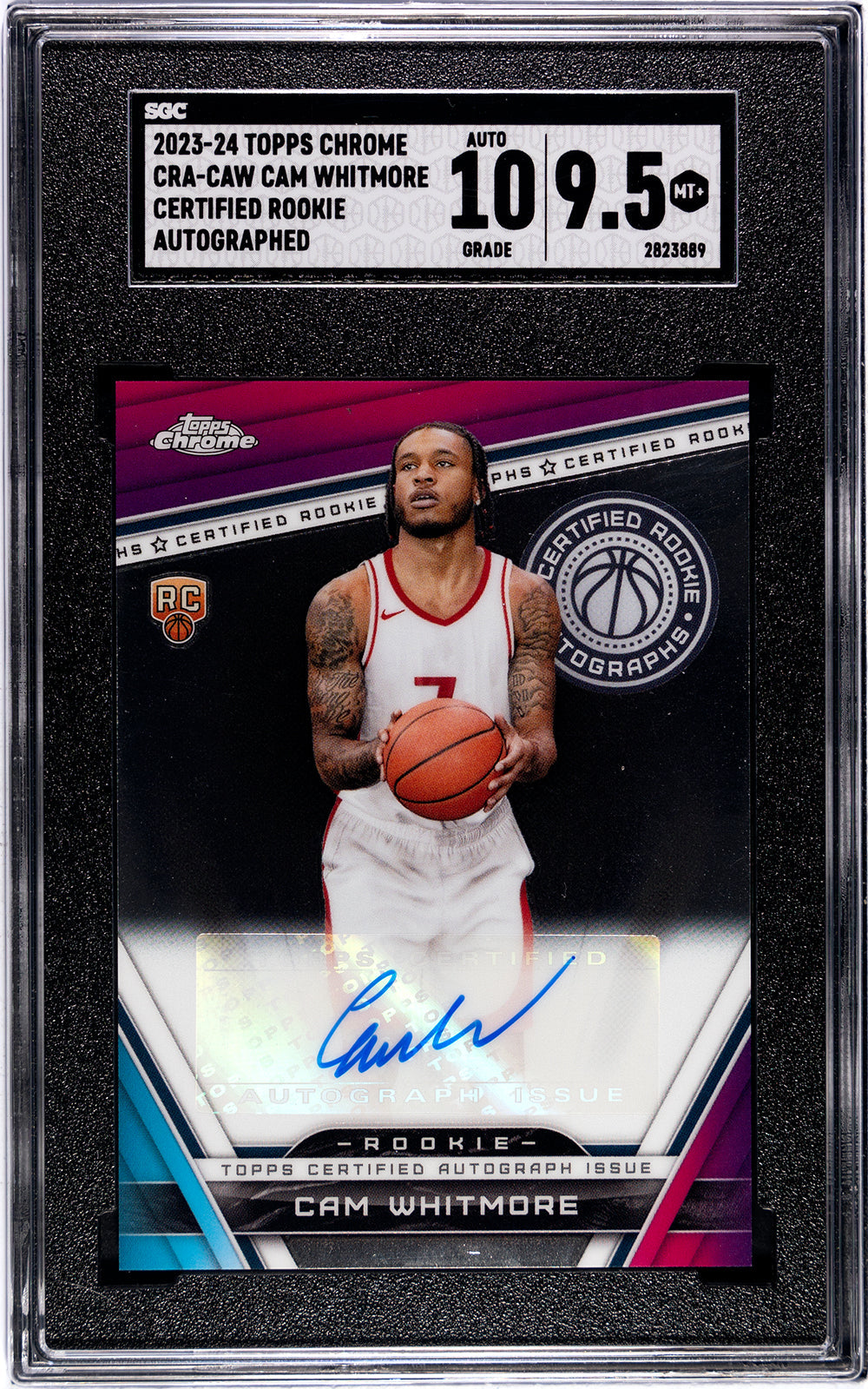 2023-24 Whitmore Topps Chrome - SGC 9pt5-Auto-10