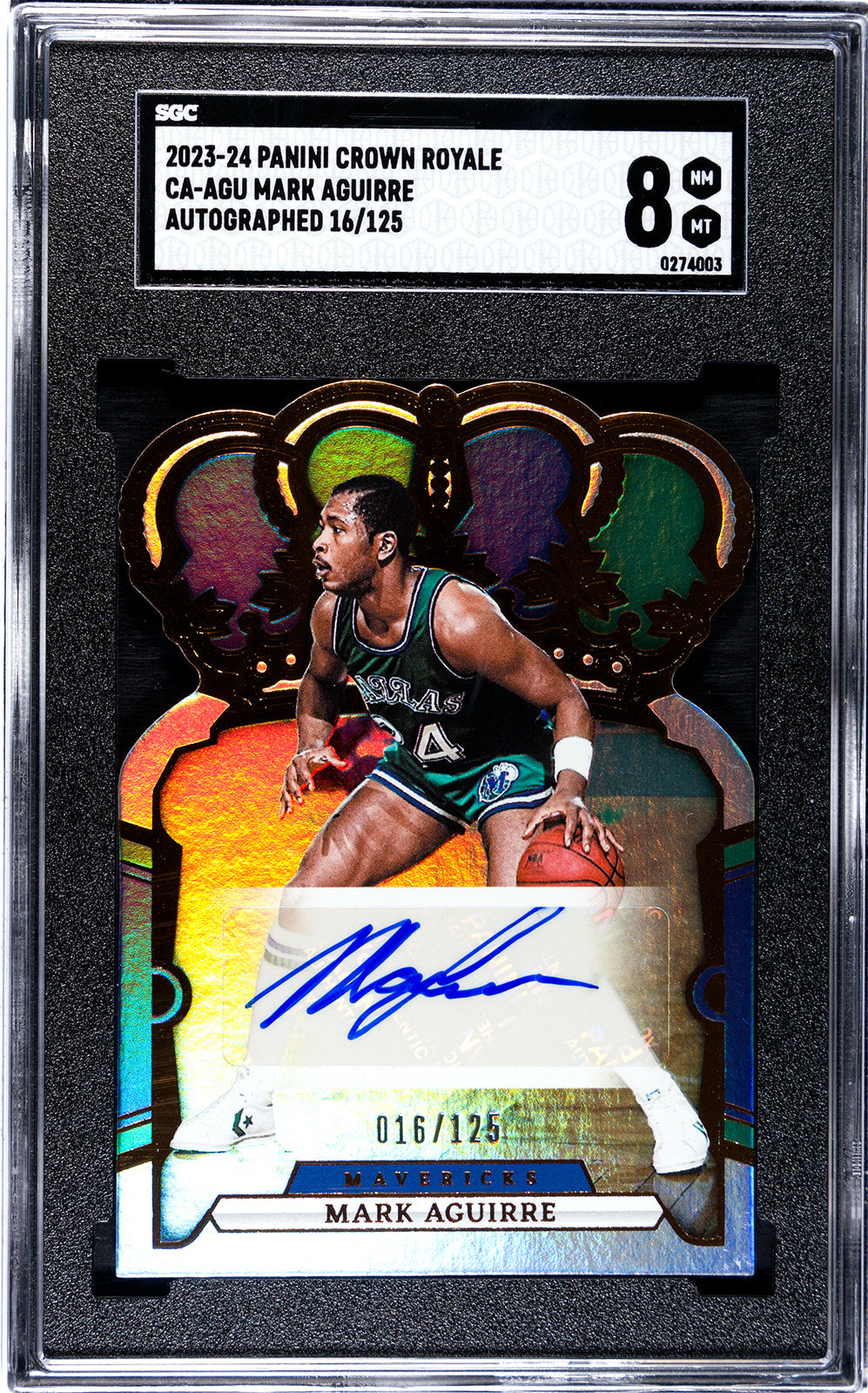 2023-24 Mark Aguirre Panini Crown Royale SGC 8