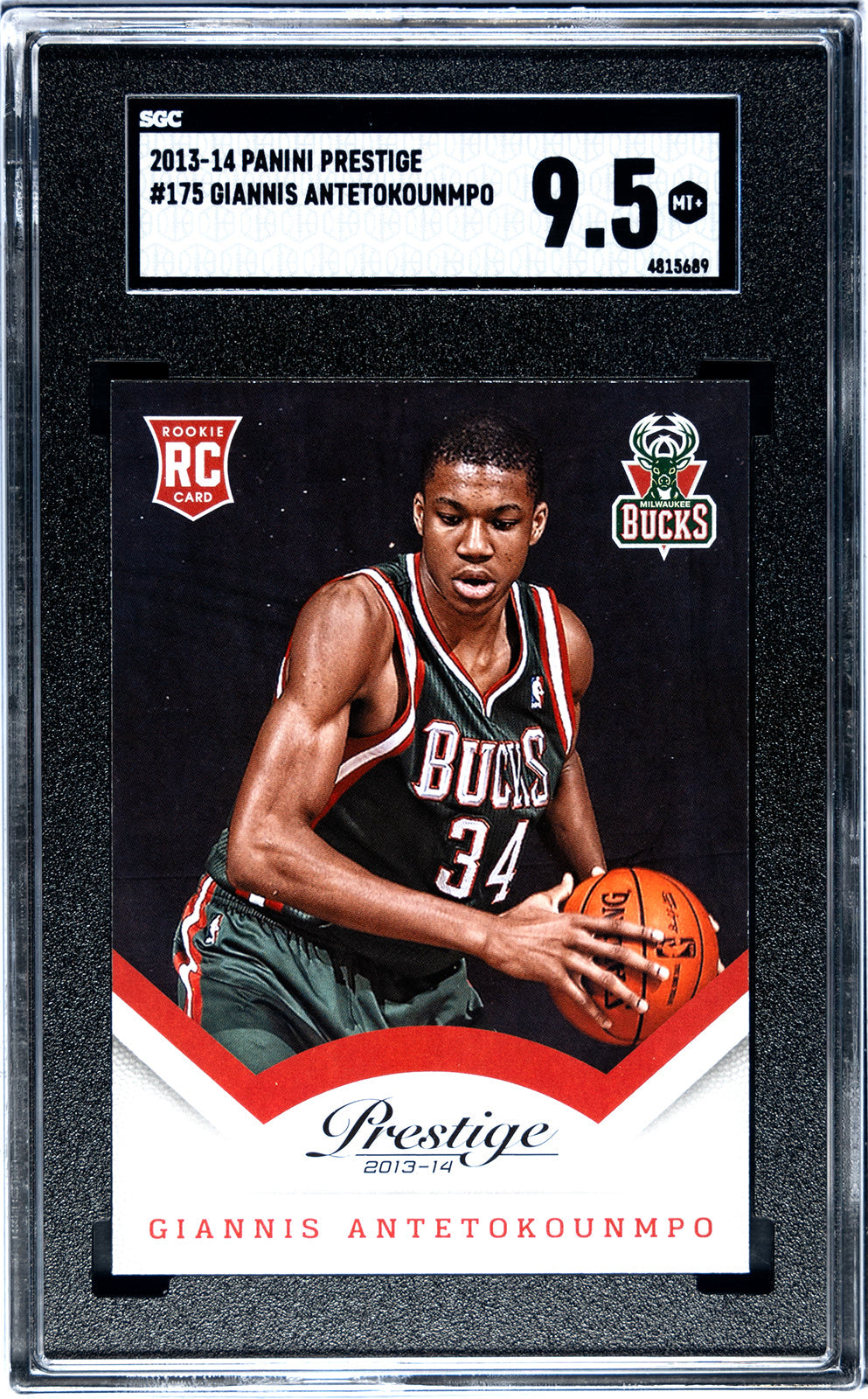 2013-14 Giannis Antetokounmpo Panini Prestige SGC 9.55
