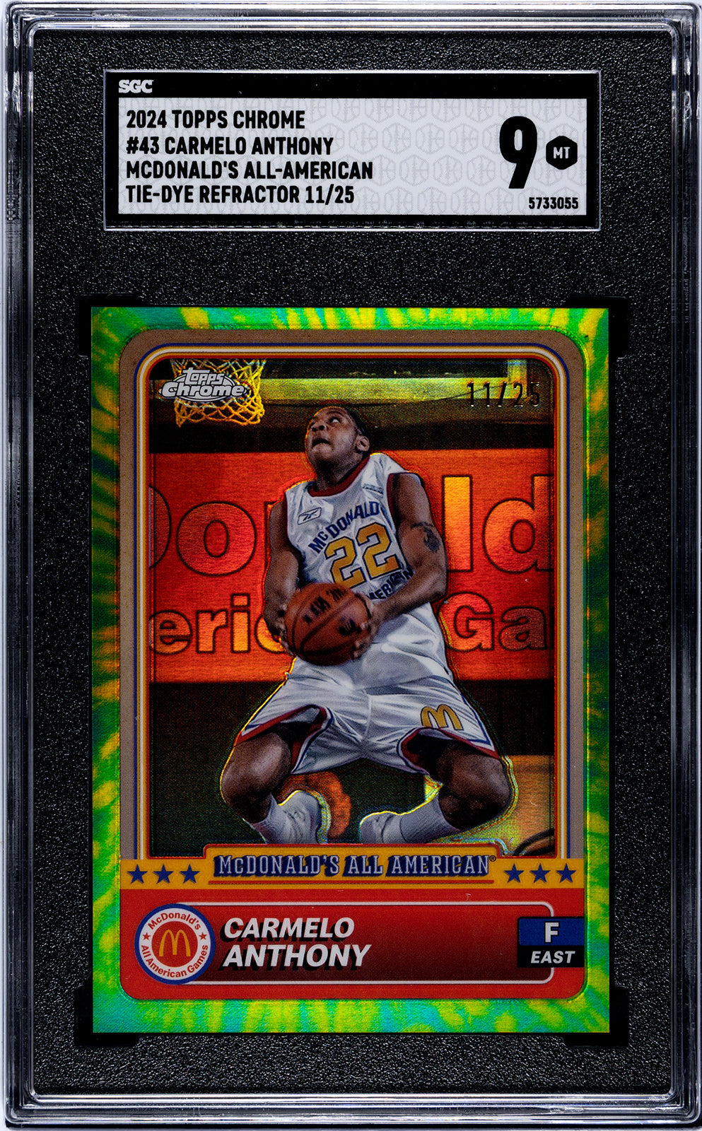 2024 Carmelo Anthony Topps Chrome SGC 9