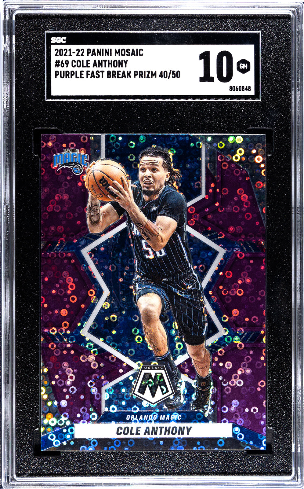2021-22 Cole Anthony Panini Mosaic SGC 10