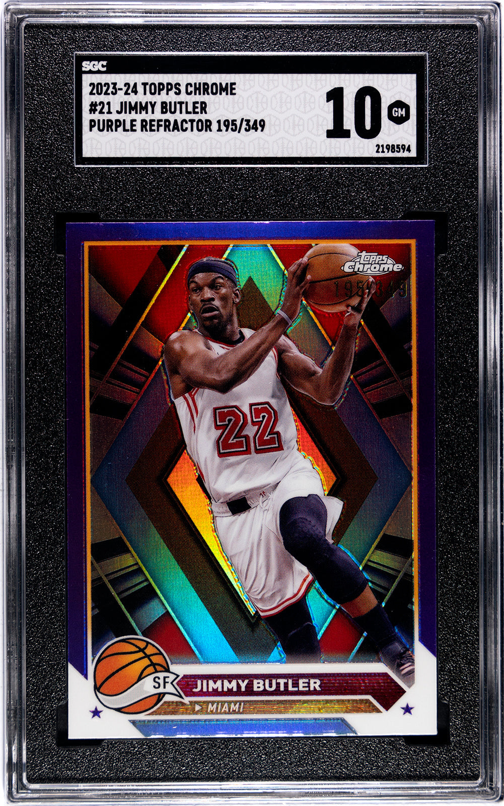 2023-24 Jimmy Butler Topps Chrome SGC 10