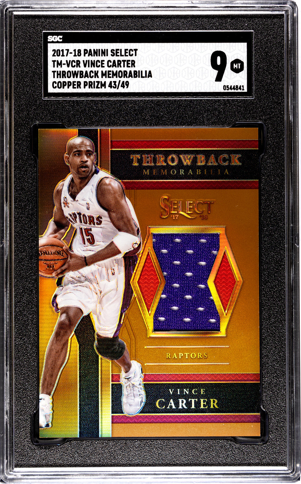 1999-00 Vince Carter Topps Chrome AE12 Vince Carter All-Etch SGC 9.55