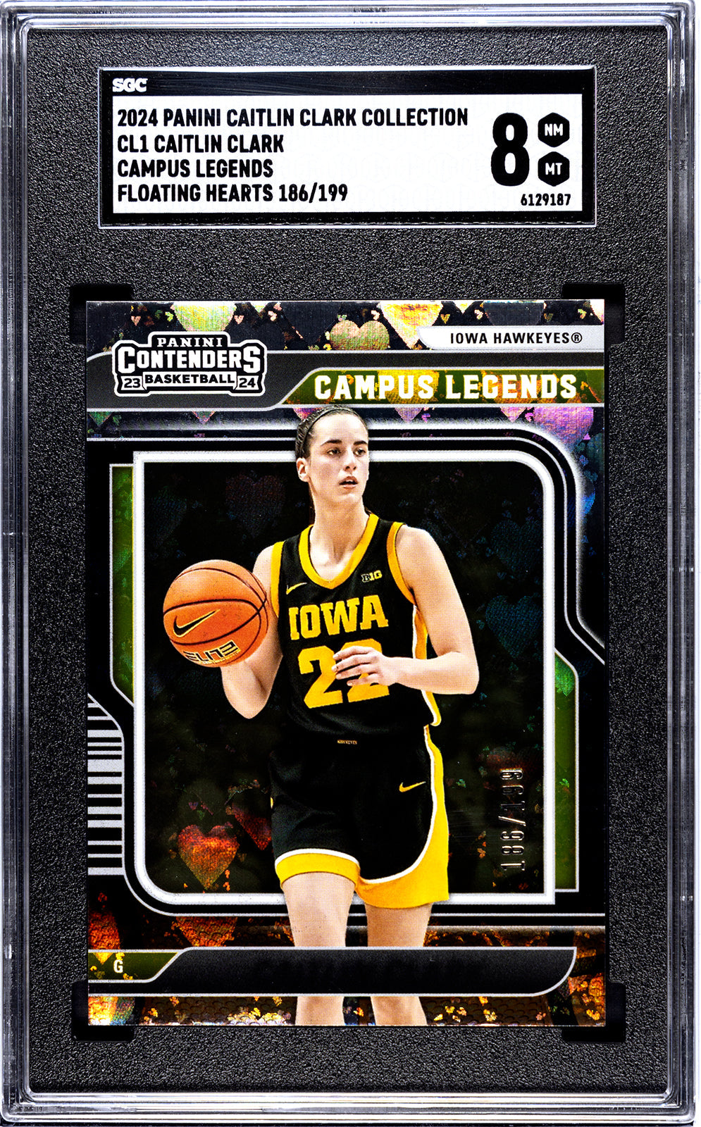 2024 Caitlin Clark Panini Caitlin Clark Col SGC 9.55