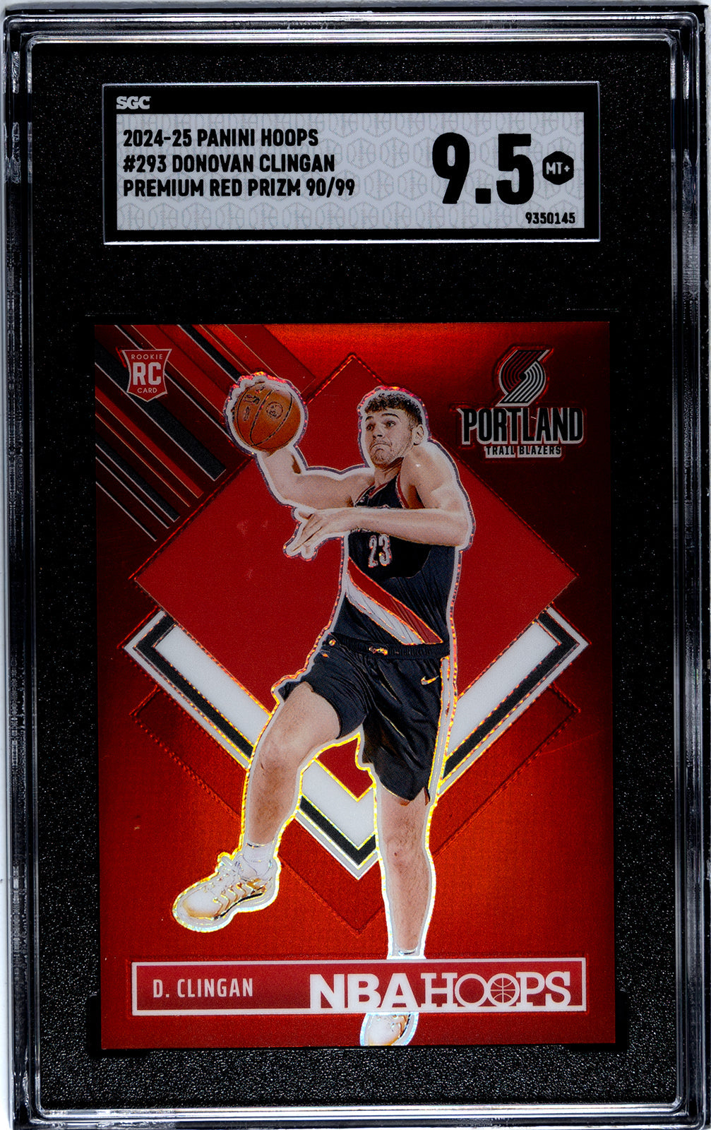 2024-25 Donovan Clingan Panini Hoops SGC 9.55
