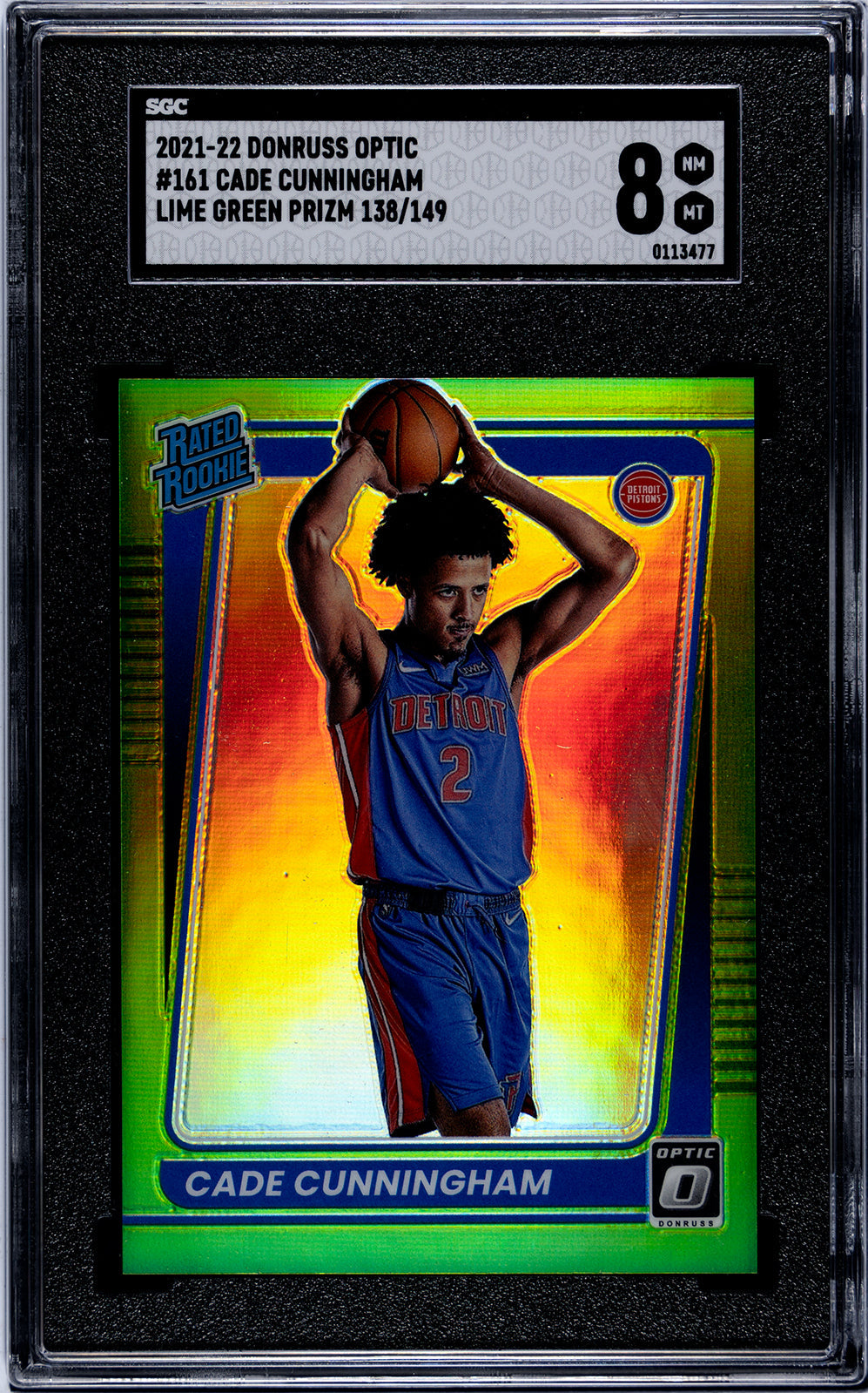 2021-22 Cade Cunningham Donruss Optic SGC 8
