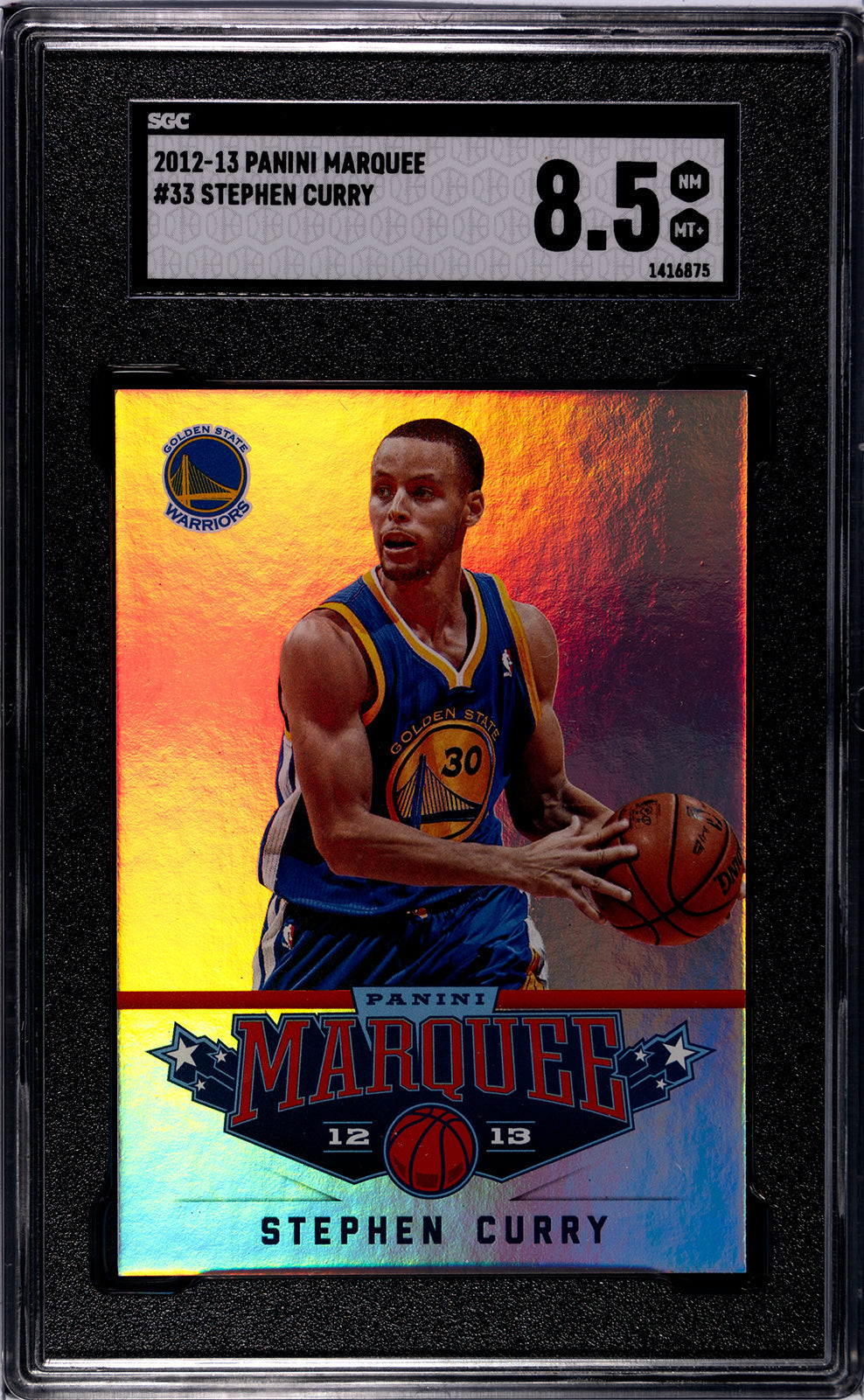 2023-24 Dell Curry Donruss Optic FBS-DCU Dell Curry Fast Break Signatures SGC 8-Authenticuto-10