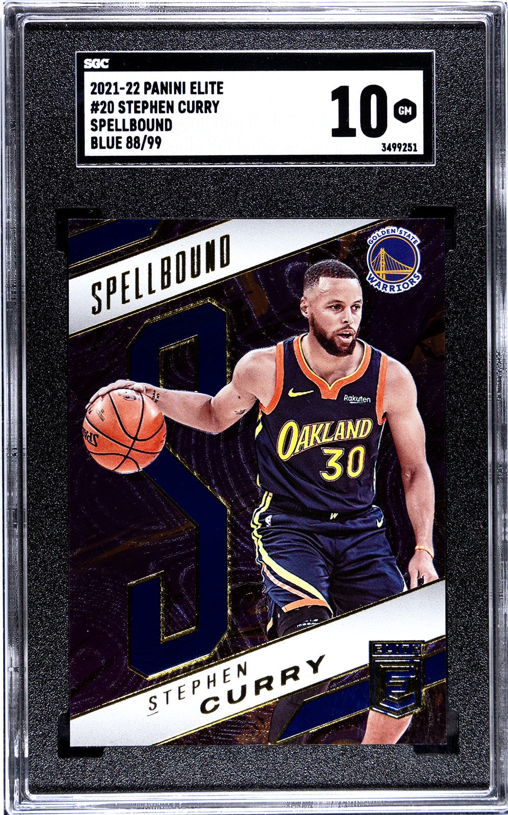 2021-22 Stephen Curry Donruss Optic SGC 10