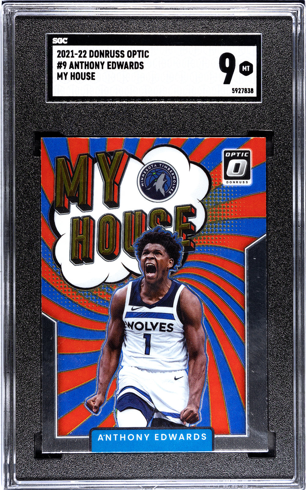 2021-22 Anthony Edwards Donruss Optic - SGC 9
