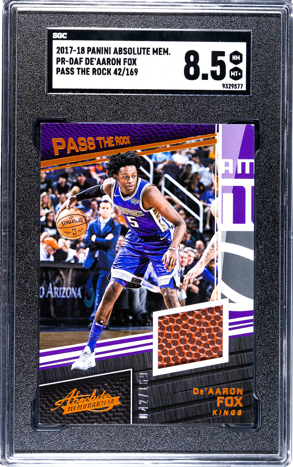 2017-18 De'AaronFox Panini Absolute - SGC 8pt5