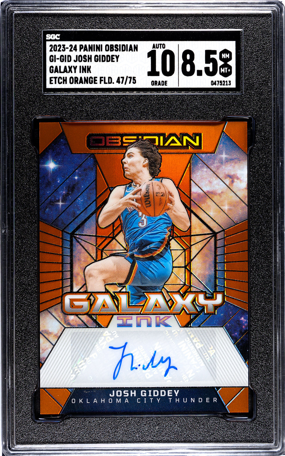 2023-24 Giddey Panini Obsidian - SGC 8pt5-Auto-10