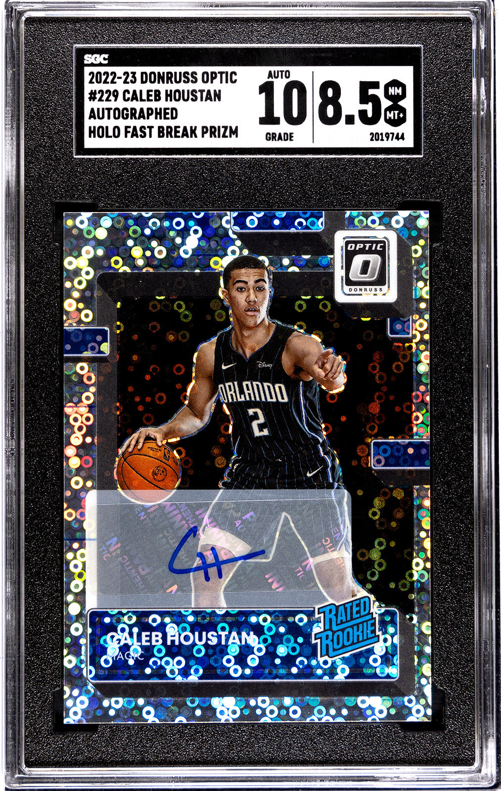 2022-23 Houstan Donruss Optic - SGC 8pt5-Auto-10