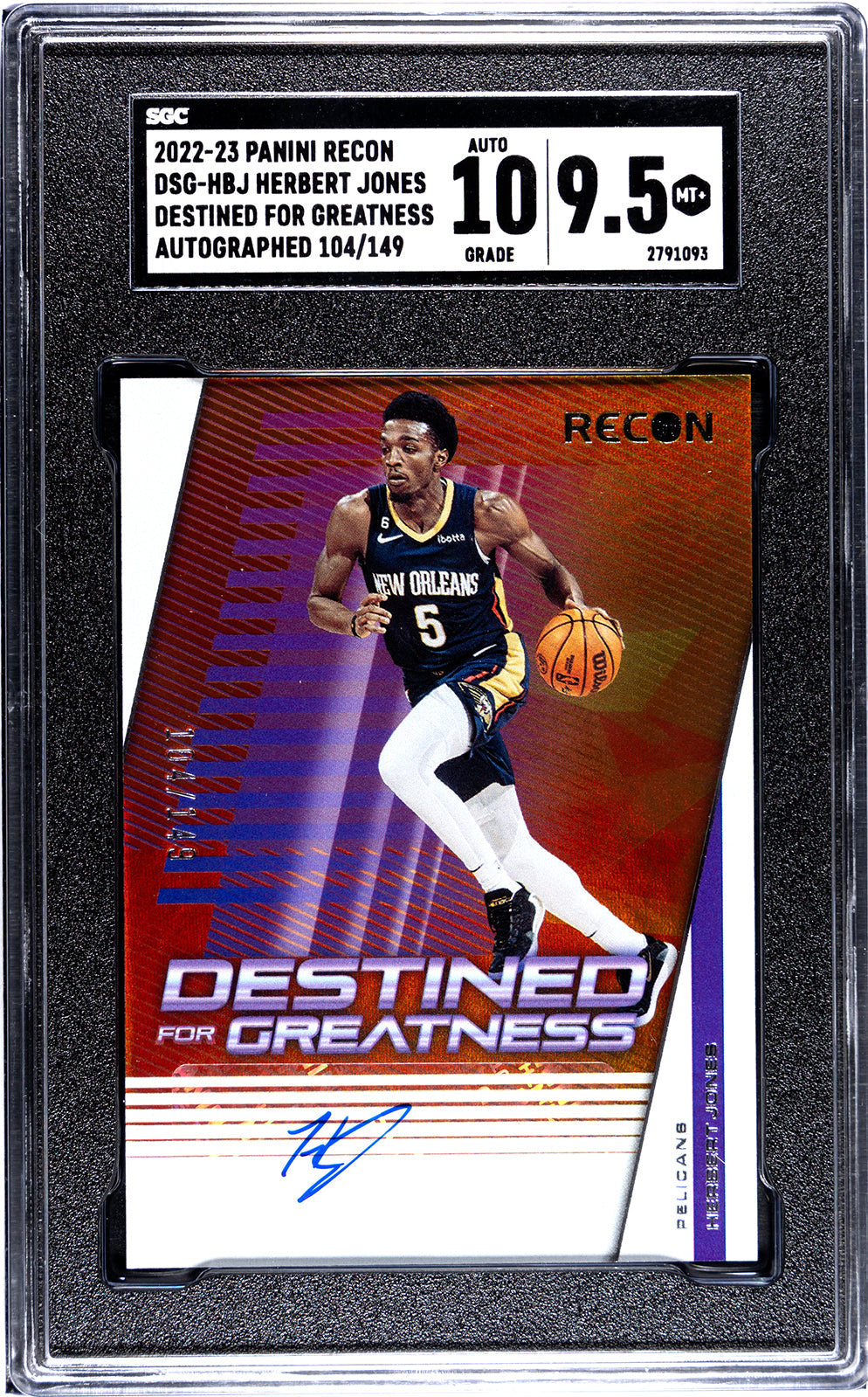 2022-23 Herbert Jones Panini Recon - SGC 9.5