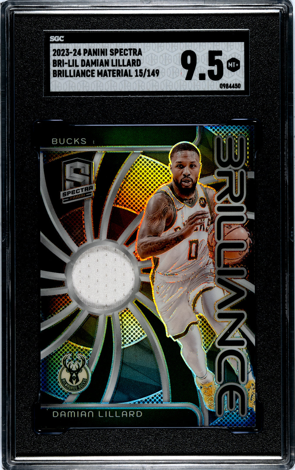 2023-24 Damian Lillard Panini Spectra - SGC 9pt5